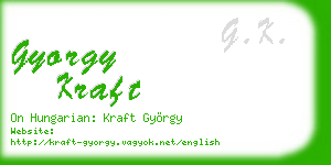 gyorgy kraft business card